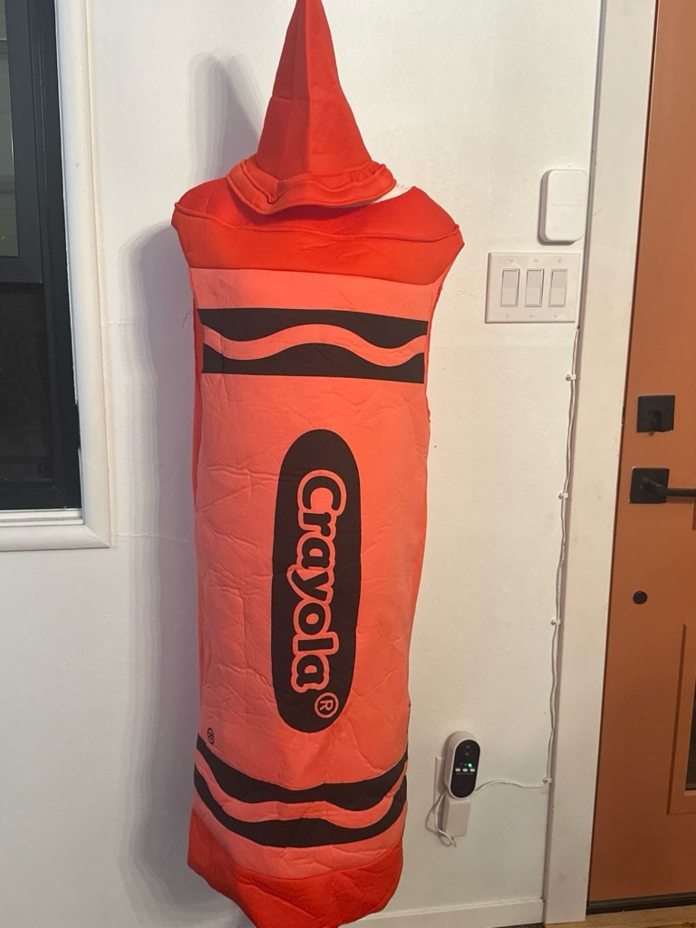 Crayola  red adult Crayon  Halloween costume.